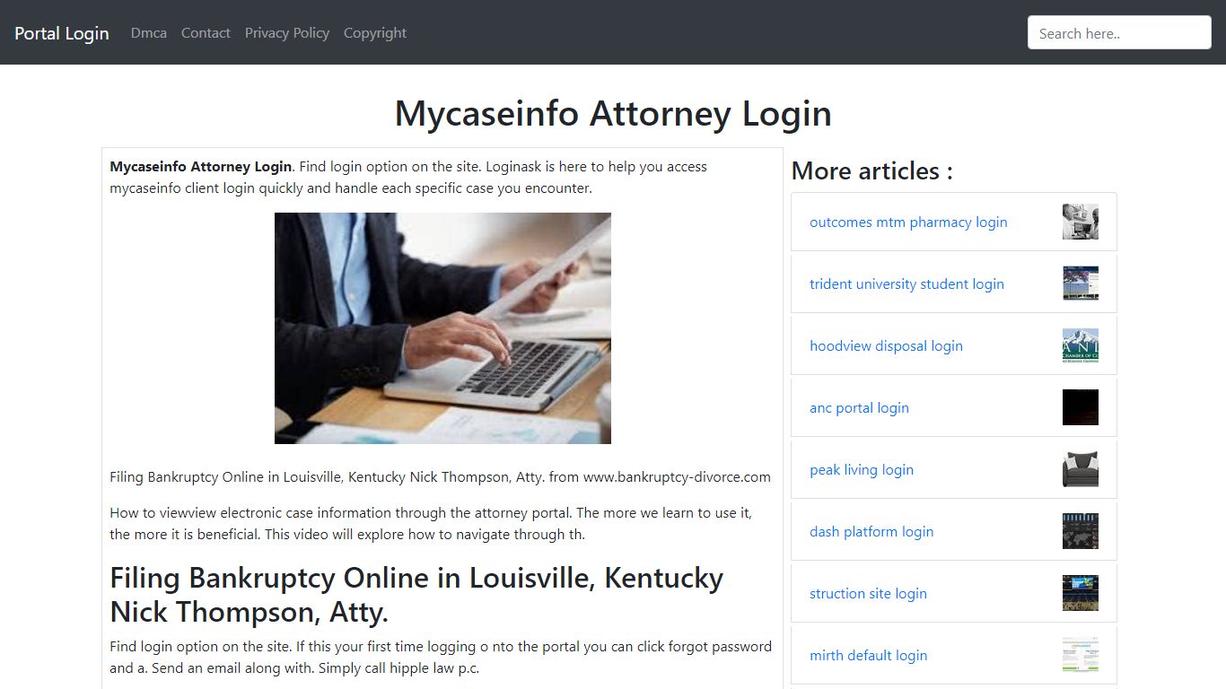 Mycaseinfo Attorney Login