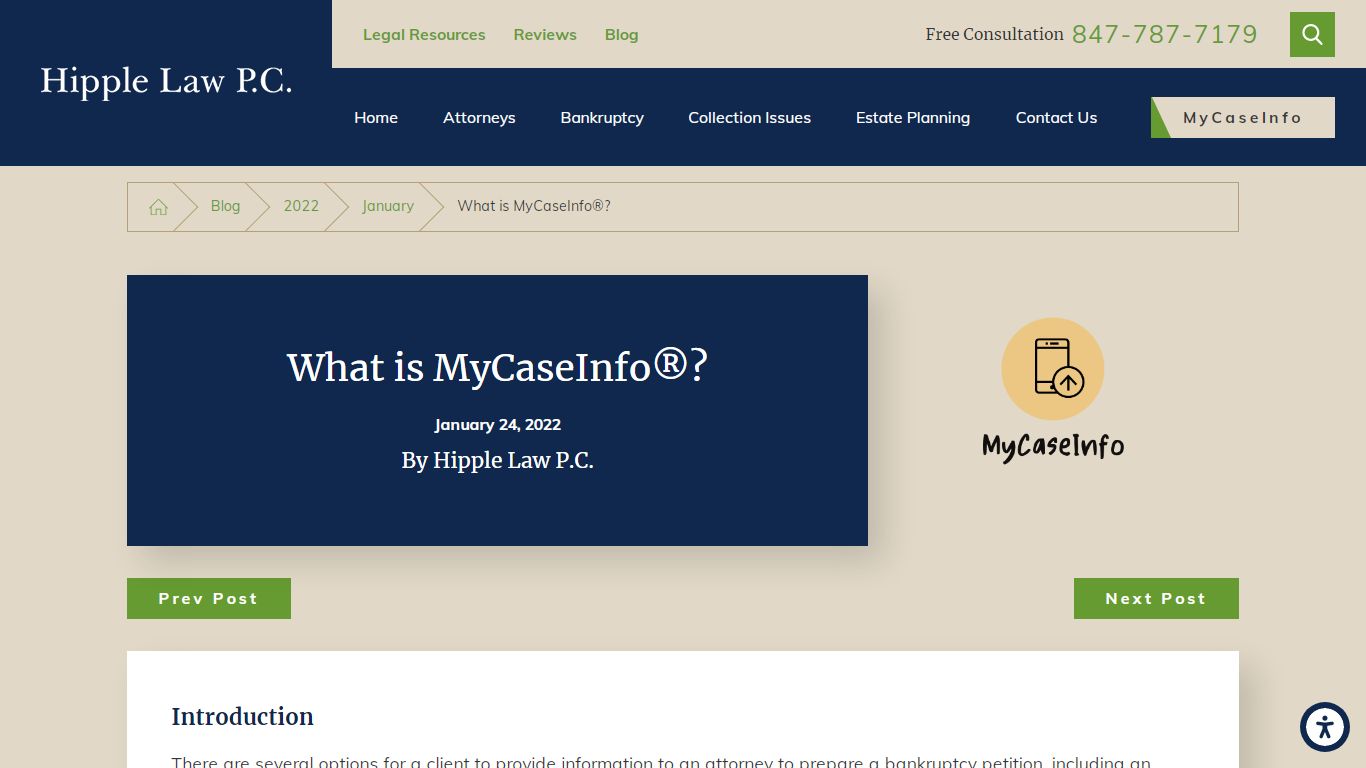 What is MyCaseInfo®? - Hipple Law P.C.